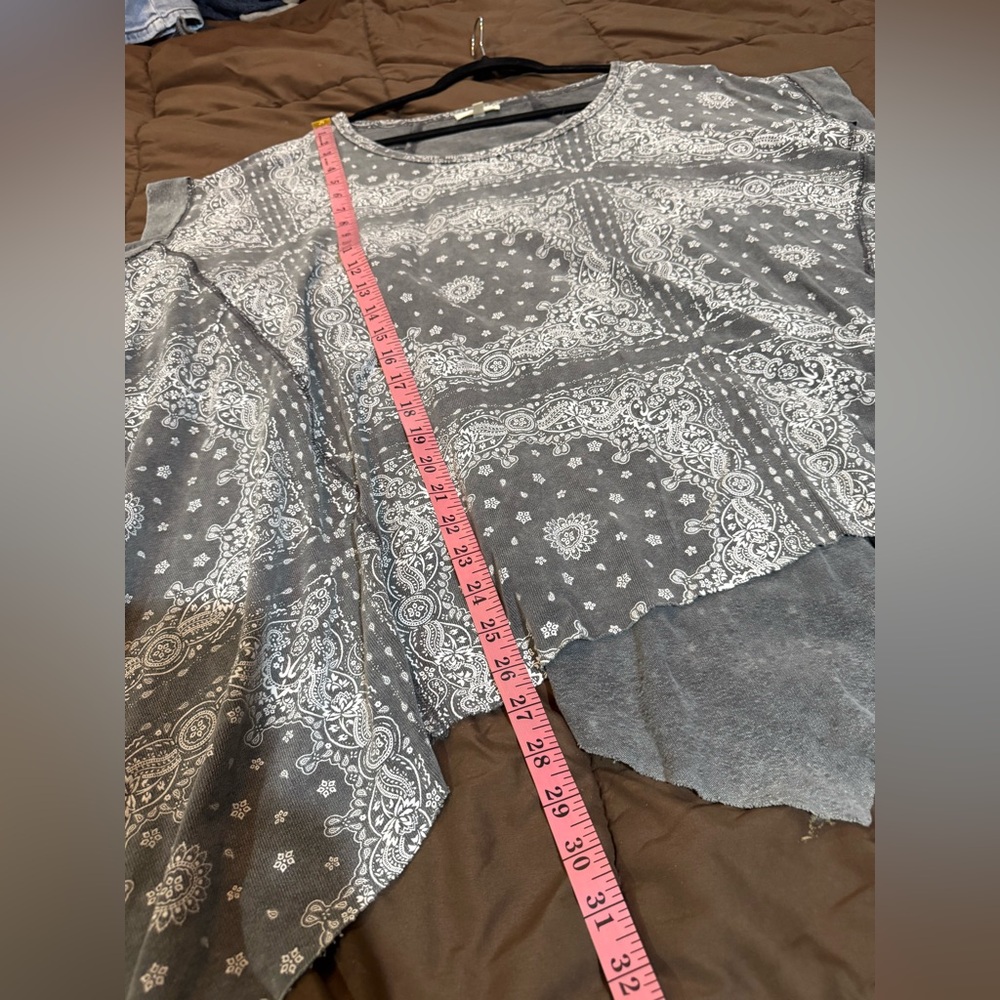 Easel Charcoal Patterned Tunic Top - image 8